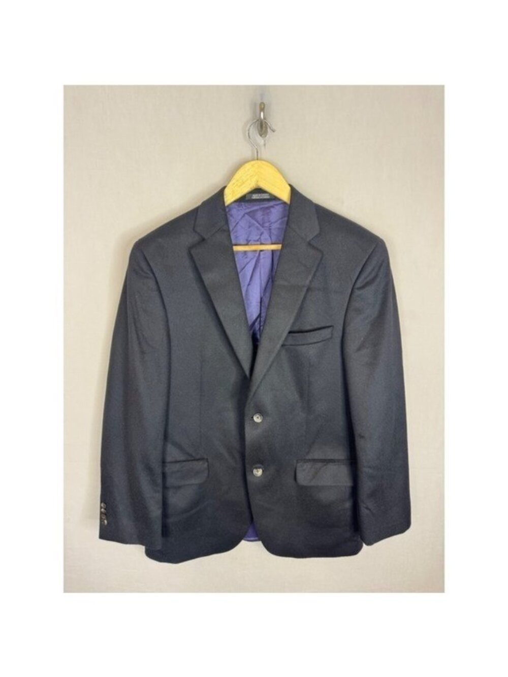 Black Brown 1826 Lux 100% Cashmere Blazer Mens 40R Black Sport Coat Canada
